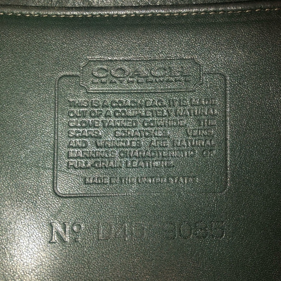 COACH Bottle Green Glove Tanned Leather Duffle Sac XL Bucket Bag 9085 USA COA - Picture 11 of 17